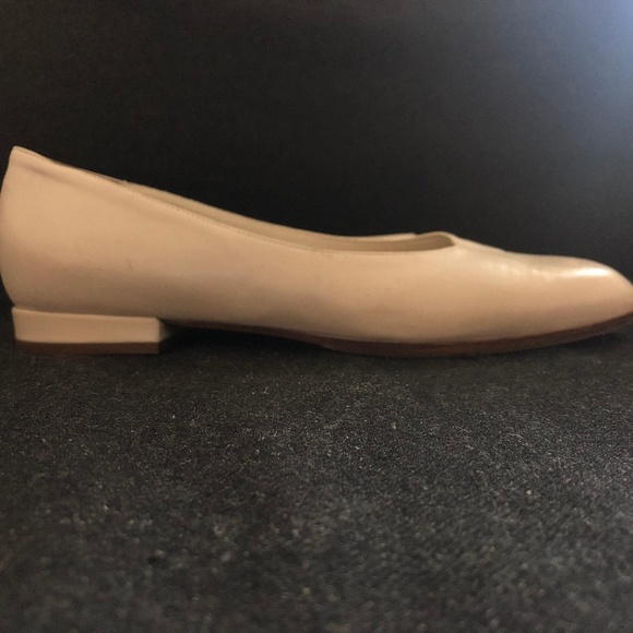 Varda off-white leather flats, handmade in Italy size 37.5 - Picture 2 of 4